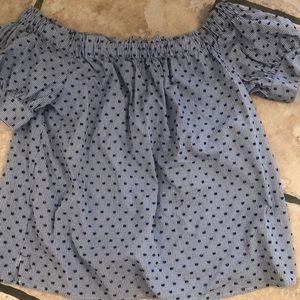 Off the shoulder blouse.